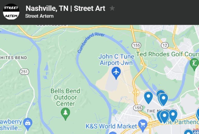Nashville street art map